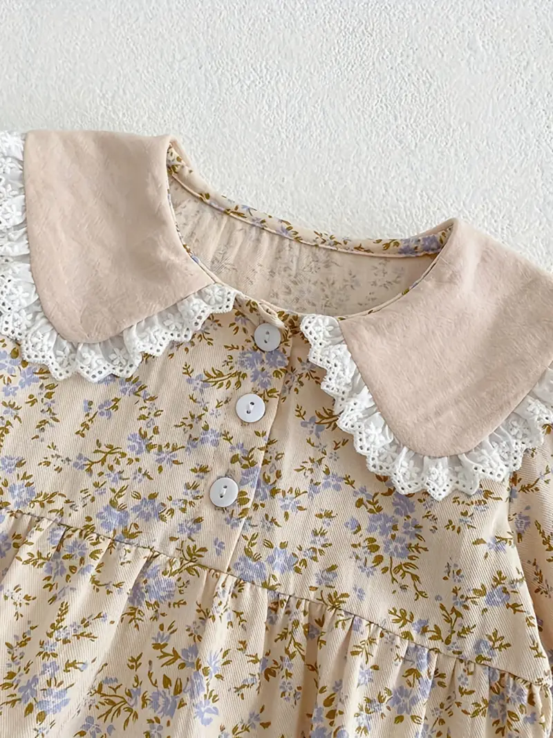 Floral Lace Baby Romper
